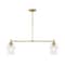 Designers Fountain Summer Jazz 60 Watt 2-Light Brushed Gold Transitional Island Light with Clear Glass Shades D310M-IS-BG - alternate 1